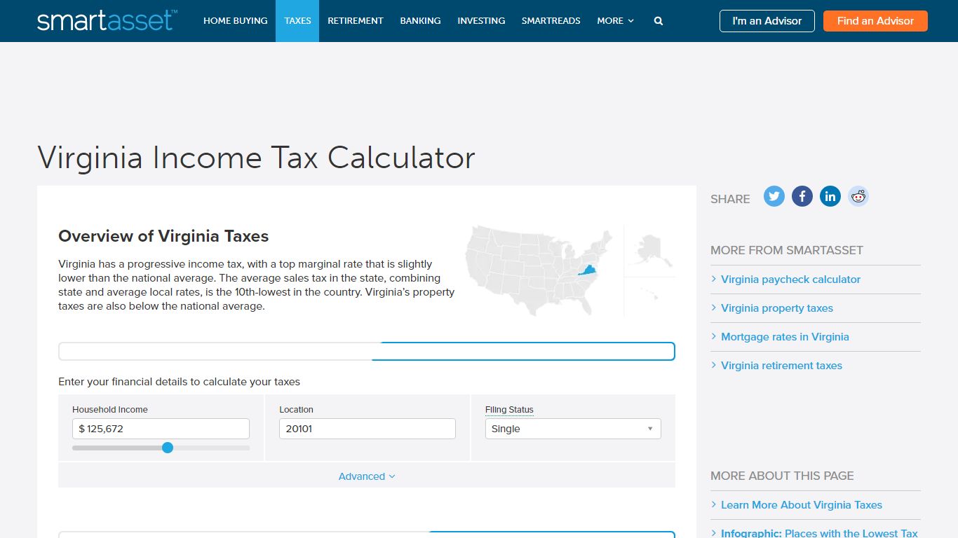 Virginia Income Tax Calculator - SmartAsset